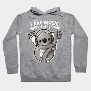 Koala likes music Hoodie